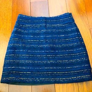 navy/gold skirt from Loft